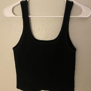 Forever 21 Black Ribbed Tank Top